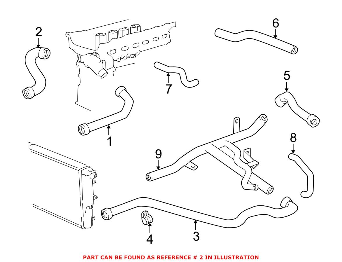 BMW Engine Coolant Hose - Lower 11531740481